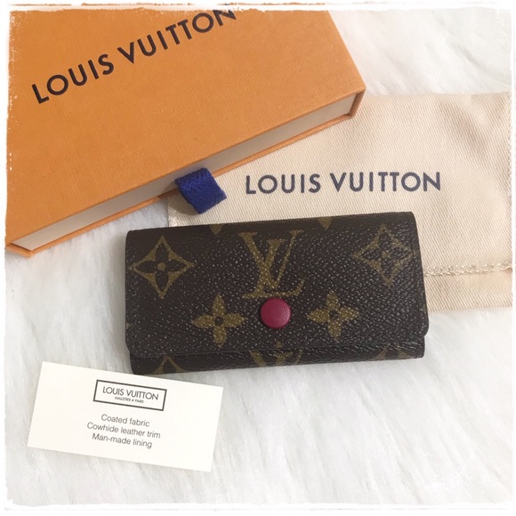 Louis Vuitton Accessories - Louis Vuitton 4 Ring Key Holder Monogram Fuchsia